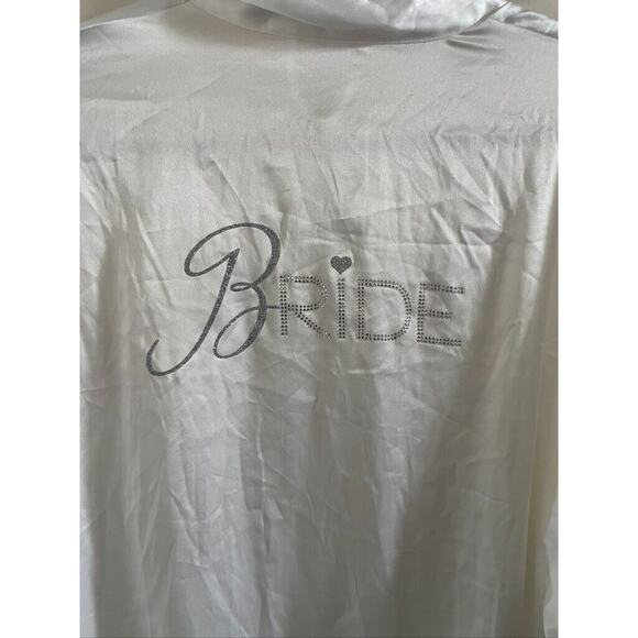 Victoria's Secret Wedding Kimono Sleeves Robe OS White Rhinestone I DO BRIDE - Picture 6 of 9